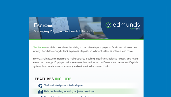 Escrow Product Sheet