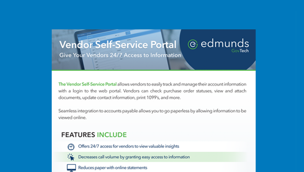 Vendor Self-Service Portal Product Sheet